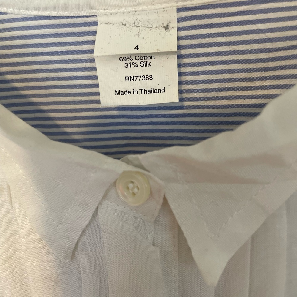 J. Crew Blue and White Tux-style Button Down Shirt - Picture 3 of 6
